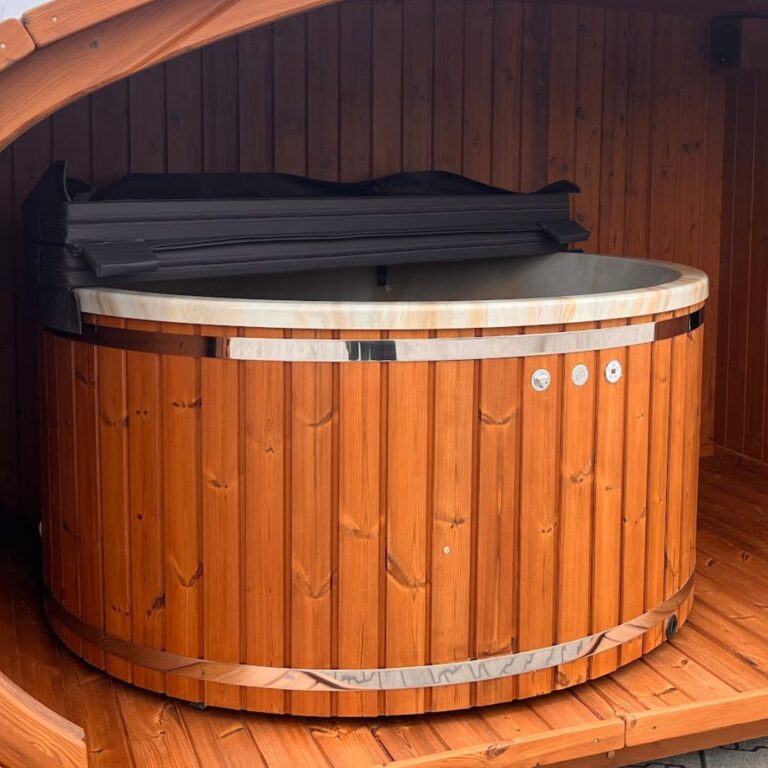 Elegancka ogrodowa balia z drewna